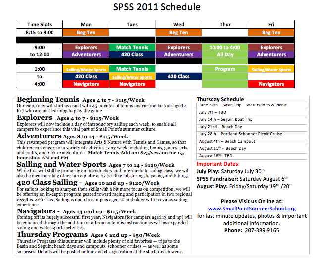 Schedule